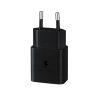 Cargador de pared Samsung 1 puerto tipo C 15W | Carga Rápida | Negro